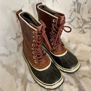Brown Sorel Waterproof Winter Boots